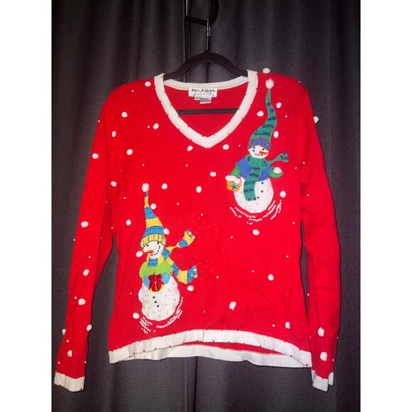 Ugly Christmas Sweater Xmas Size Medium Jack B Quick - Picture 1 of 3